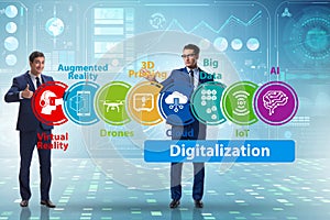 Digital transformation and digitalization technology concept