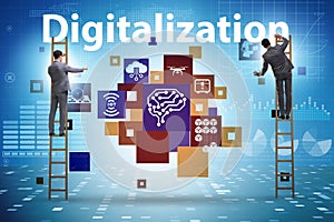Digital transformation and digitalization technology concept photo