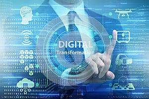 Digital transformation and digitalization technology concept photo