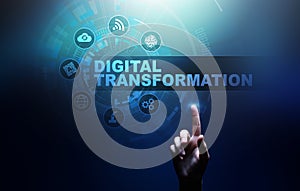 Digital transformation, disruption, innovation. Business and modern technology concept.