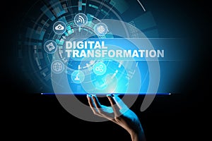 Digital transformation, disruption, innovation. Business and modern technology concept.