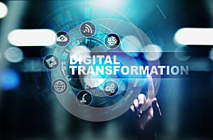 Digital transformation, disruption, innovation. Business and modern technology concept.