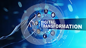 Digital transformation, disruption, innovation. Business and modern technology concept.