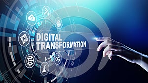 Digital transformation, disruption, innovation. Business and modern technology concept.