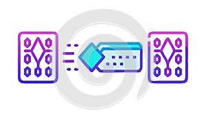 Digital Transformation and Network, Technology Solutions, vector design Generative AI