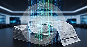 Digital transformation of paper documents into data streams for modern business analytics