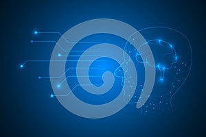 Digital transformation technology abstract background.