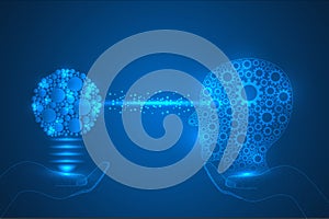 Digital transformation technology abstract background.