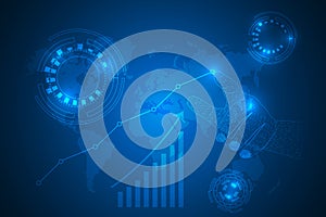 Digital transformation technology abstract background.