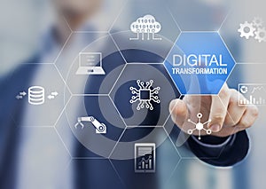 Digital transformation technology strategy, digitization and digitalization of business processes and data, optimize and automate