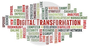 Digital Transformation word cloud concept