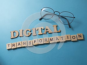 Digital Transformation, Words Quotes Concept