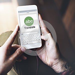 Digital Translate Application Online Concept