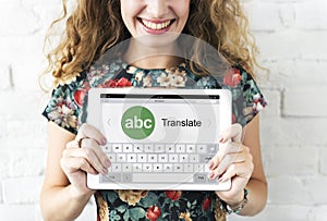 Digital Translate Application Online Concept