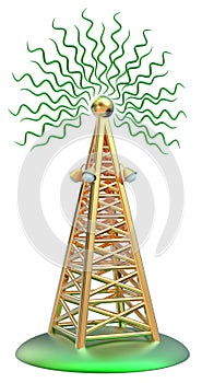 Digital transmitter sends signals from high tower