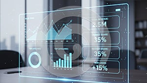 digital transparent dashboard analytics data visualization 4k ai