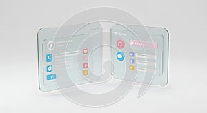 Glassmorphism UI: Futuristic Transparent App Screens