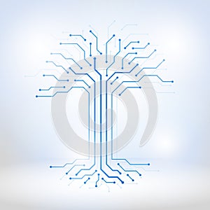 Digital tree made of circuits