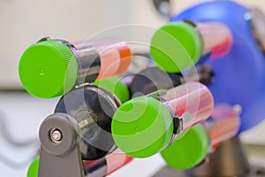 Digital tube rotisserie rotator for effective mixing biological liquid: close up