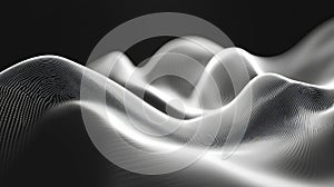 Digital undulating wave surface creating abstract background texture