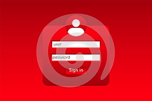 Digital user login interface with sign in button for secure online access and authentication
