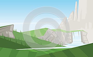 Digital vector abstract background with trees