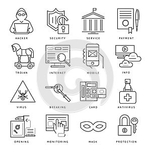 Digital vector black internet security