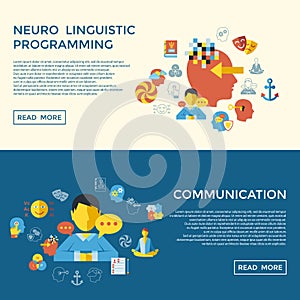 Digital vector neuro linguistic programming photo