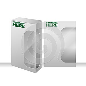 Digital vector silver transparent plastic blank