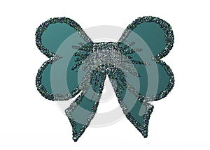 Digital velvet bow with glitters