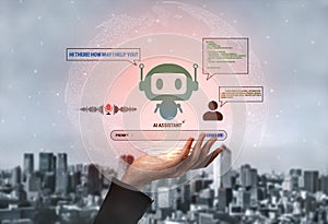 Digital Virtual Assistant Interface with User Interaction, Chatbot Features, Voice Recognition, and Data Visualization