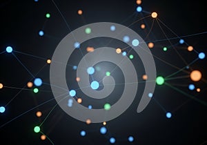 A digital visualization depicting a neural