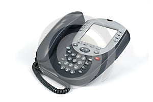 Digital VoIP phone (isolated on white)