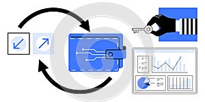 Digital Wallet Exchange and Data Analytics with Secure Key Access in Technology Ecosystem