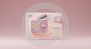 Digital Wallet and Online Payment Security Concept