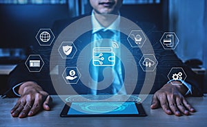 Digital wallet and online payment security system concept Parse