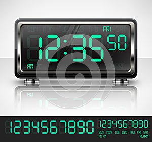 Digital watch on white