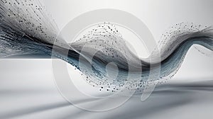 Digital Wave: An abstract wave of binary code, pixels, and geometric shapes, illustrating the flow of digital information and