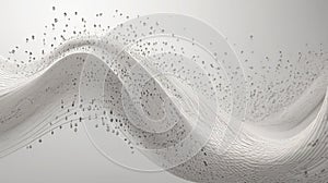 Digital Wave: An abstract wave of binary code, pixels, and geometric shapes, illustrating the flow of digital information and