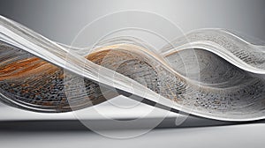 Digital Wave: An abstract wave of binary code, pixels, and geometric shapes, illustrating the flow of digital information and