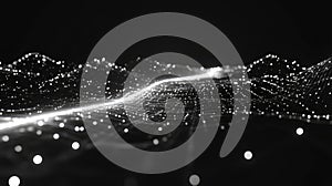 Digital wave connecting particles in abstract network data