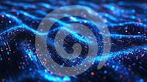 Digital wave creating abstract data flow background