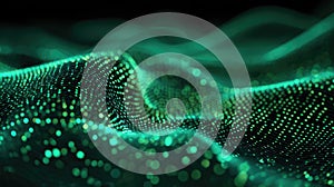 Digital wave creating a network connection big data concept