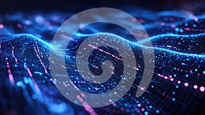 Digital wave data stream representing modern technology concept