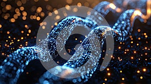 Abstract Digital Data Stream - Futuristic Technology