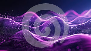 Digital wave particles creating abstract technology background