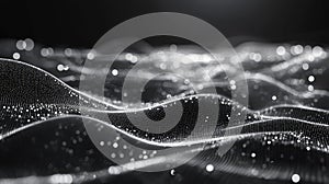 Digital wave particles creating data flow network