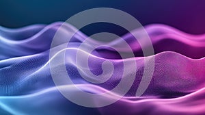 Digital wave particles creating abstract blue purple background