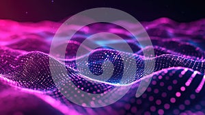 Digital wave particles forming an abstract technology background