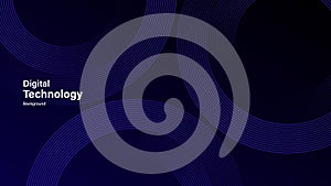 Digital Wave Pattern Background. Science Technology Presentation Vector.  Cyber Big Data Flow Particles Bokeh. Digital Neural